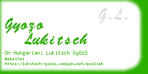 gyozo lukitsch business card